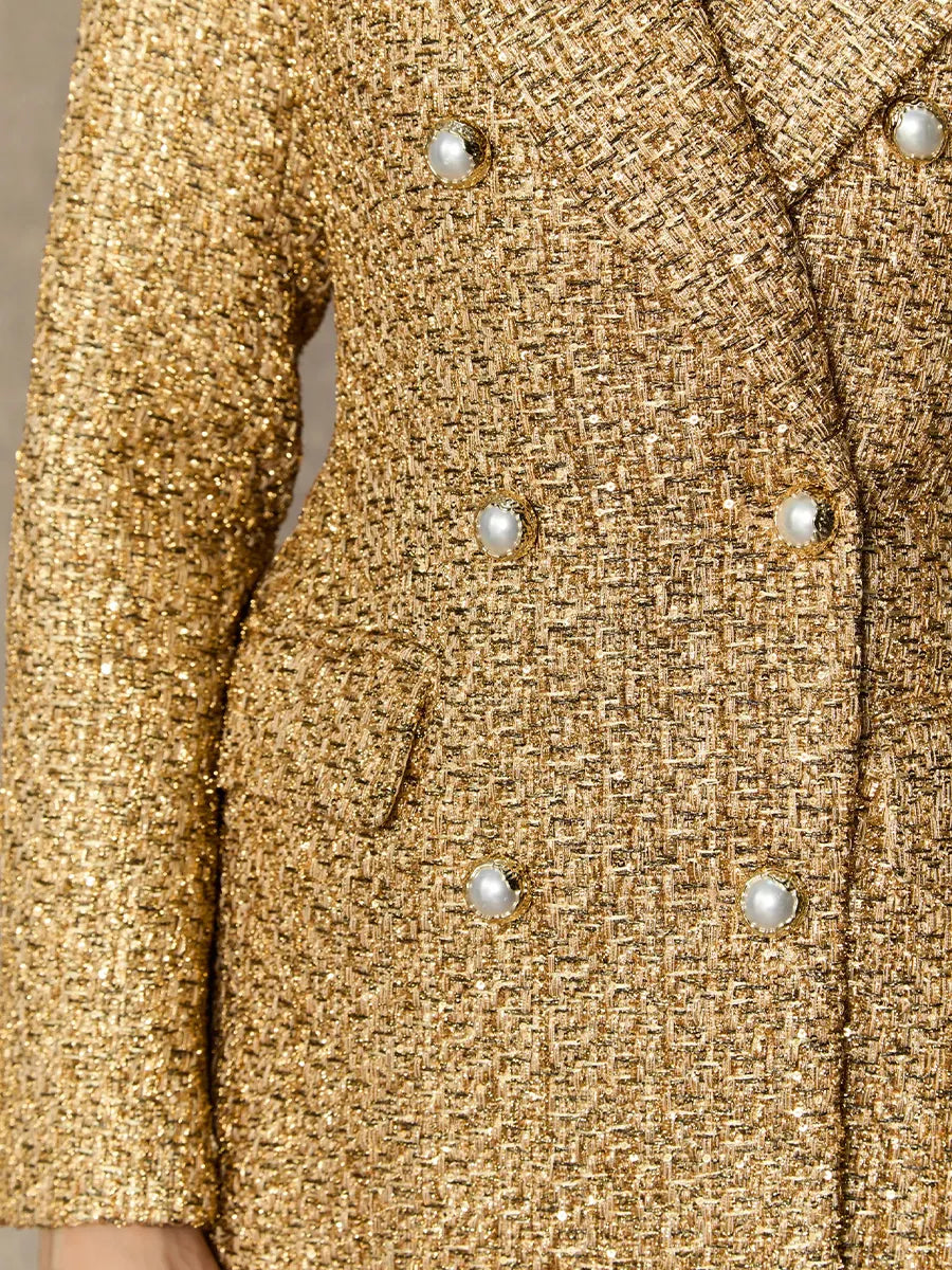 Liliana Blazer Dress In Gold