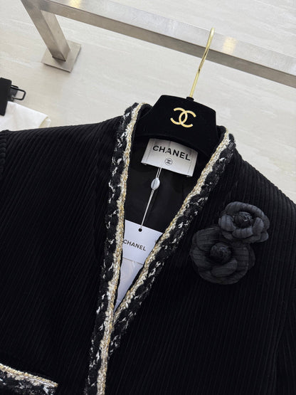 CC FW 25/26 Corduroy Jacket Black White Tweed 343352