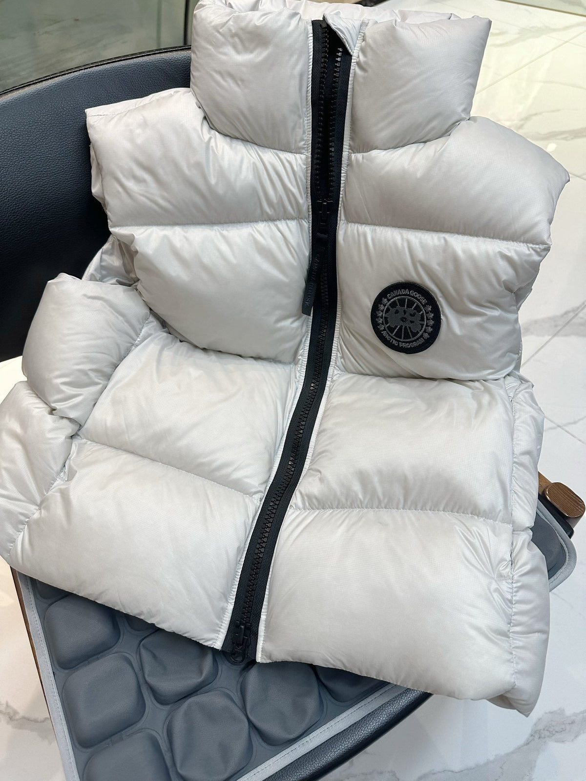 C. Goose Hooded Down Vest Polyester 0005