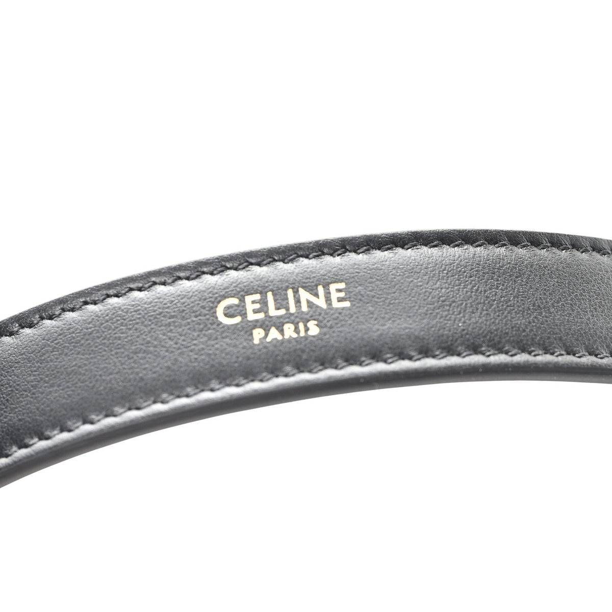 Smooth Calfskin Medium Strap Ava Triomphe Shoulder Bag Black