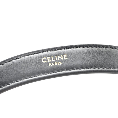 Smooth Calfskin Medium Strap Ava Triomphe Shoulder Bag Black