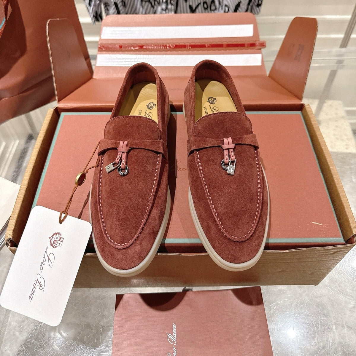 LP Summer Charms Walk Loafers Rust Brown Suede 565851