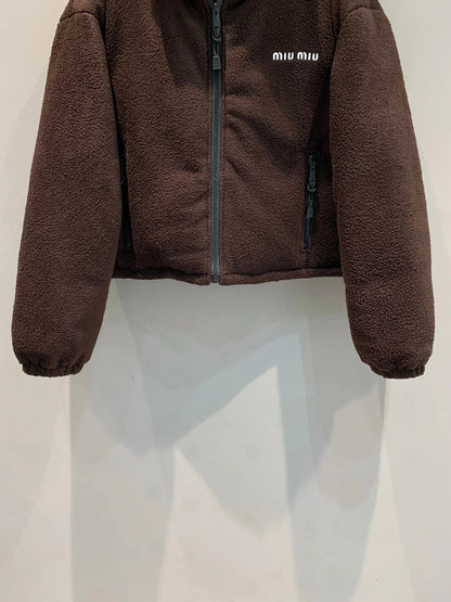 MIUMIU SHERPA FLEECE JACKET STYLE 470