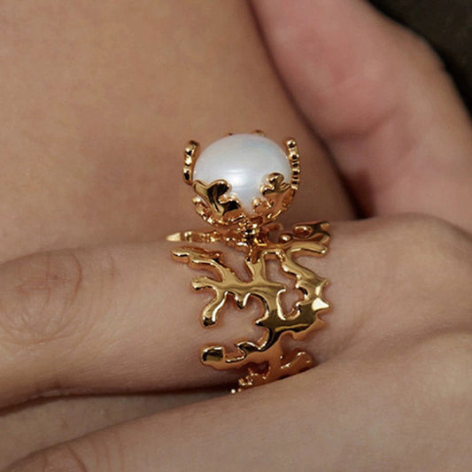 Vintage Coral Tree Hollow Out Ring