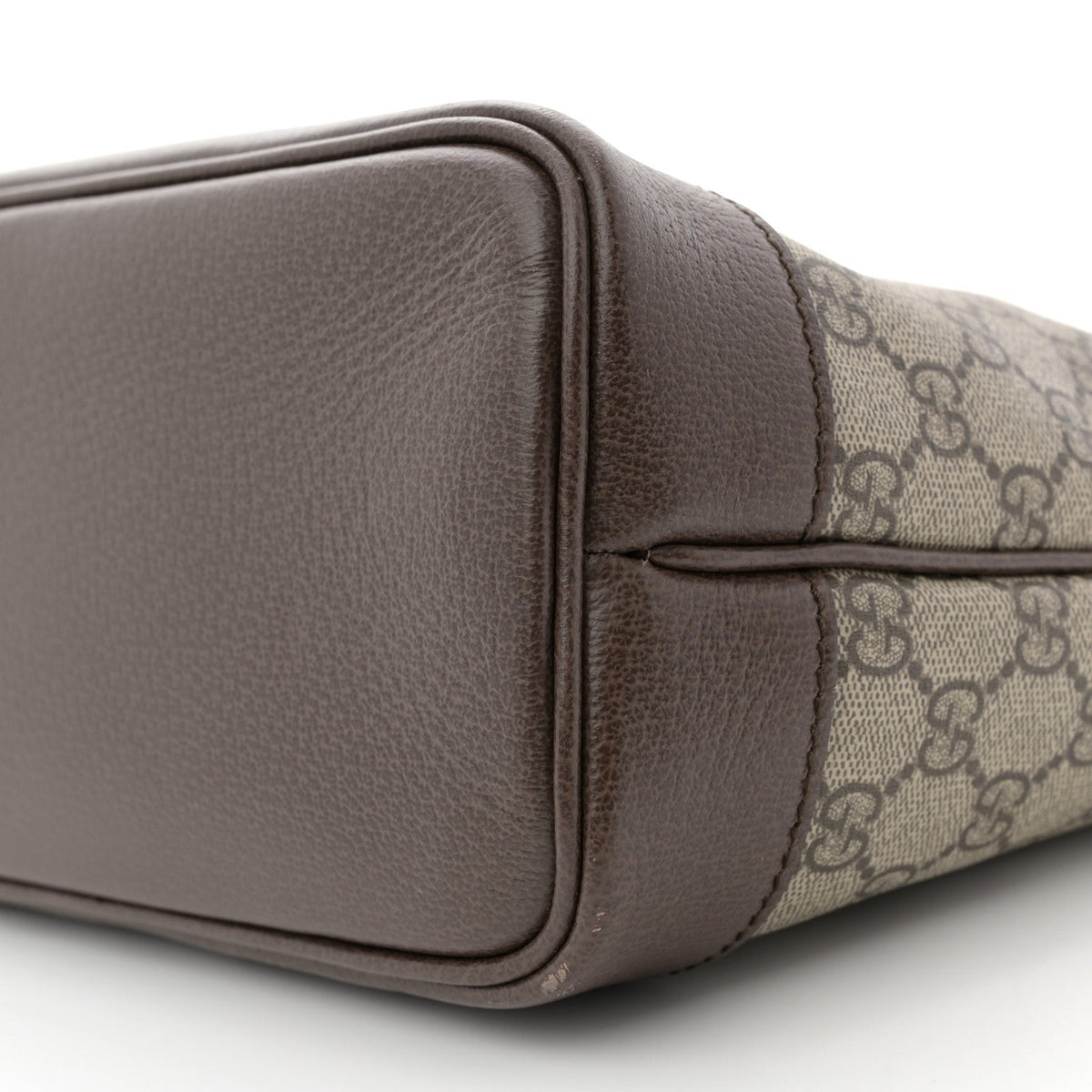 GG Supreme Monogram Textured Calfskin Small Ophidia Shoulder Tote Bag Beige Ebony New Acero