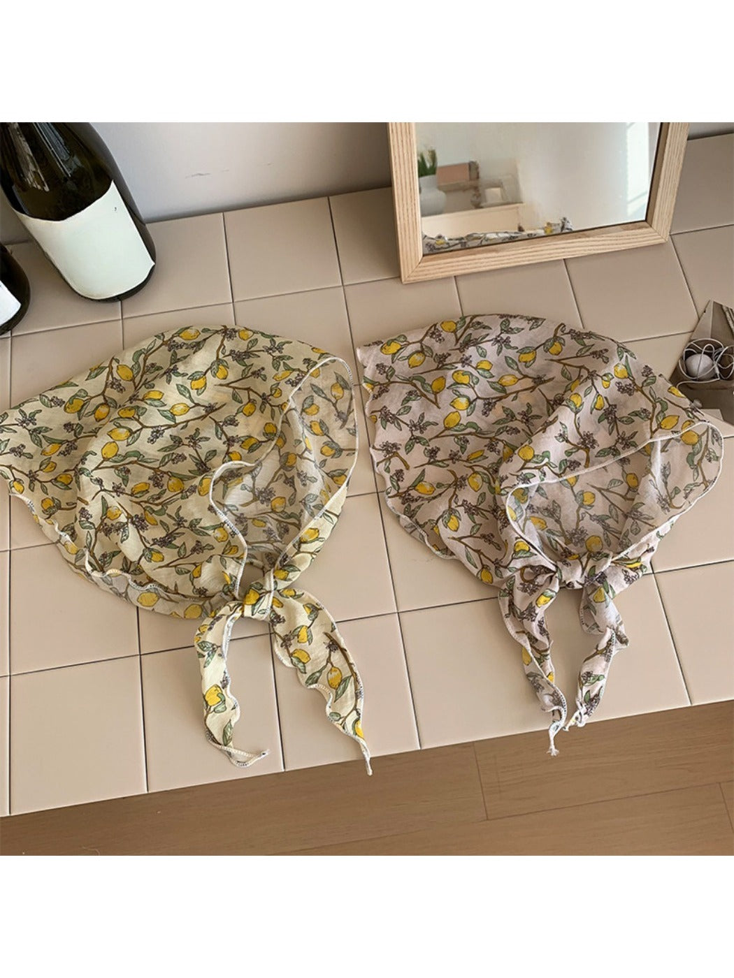 Scarvii - Fresh Style Floral Printed Triangle Scarf - Light &amp; Airy