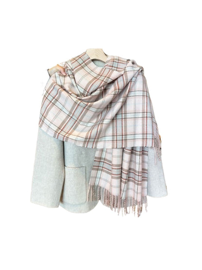 Scarvii -  Scarf with Color-Block Fringe
