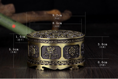 All-Metal Cloisonne Enamel Tibetan Incense Burner