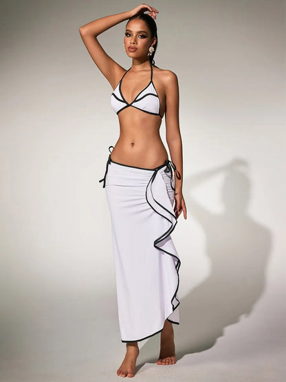 Liliana Ruffle Bikini Three Piece Set