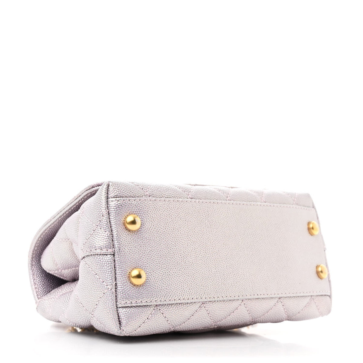 Metallic Caviar Quilted Extra Mini Coco Handle Flap Light Pink