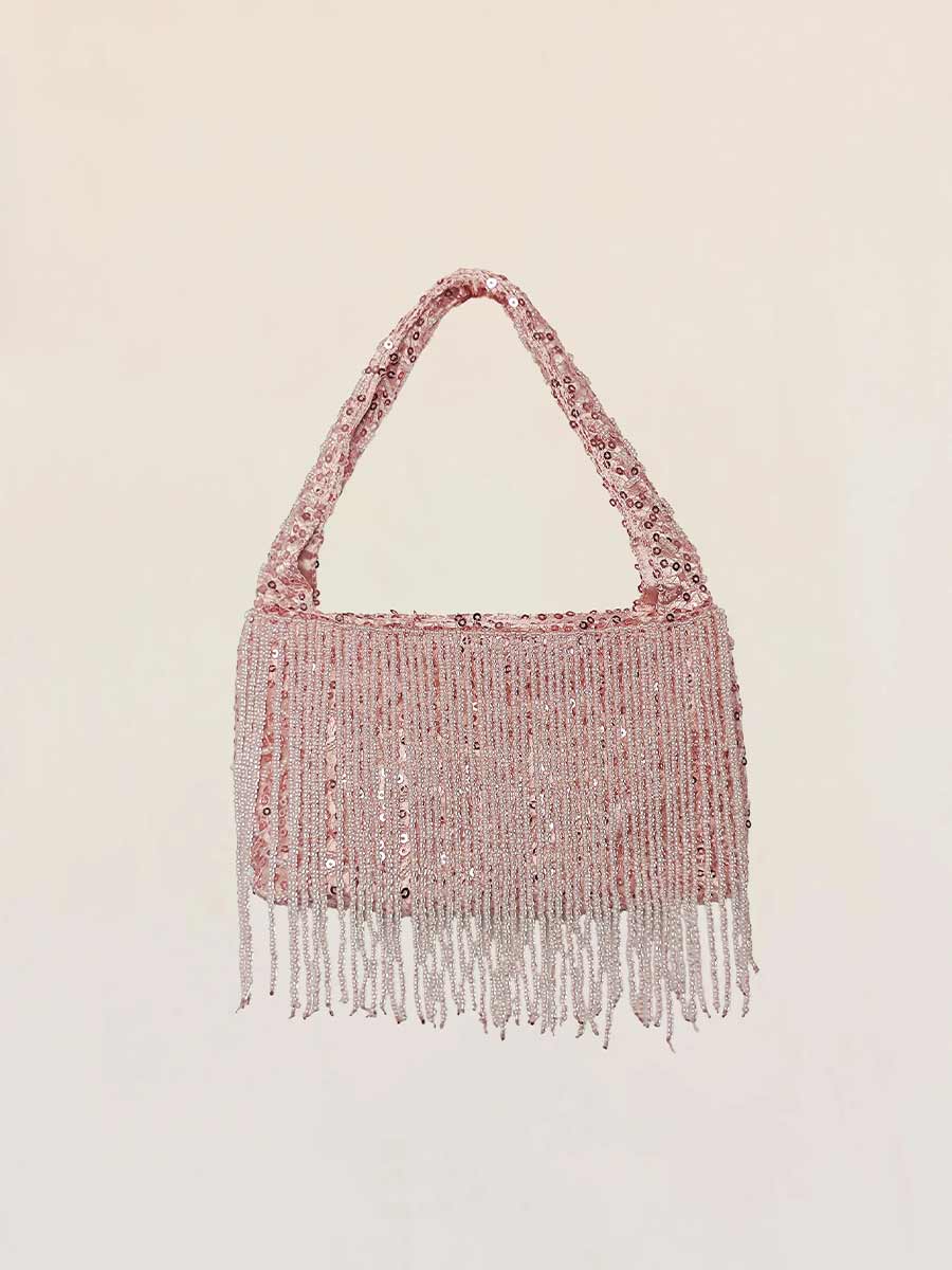 Elianna Sequined Fringe Handbag