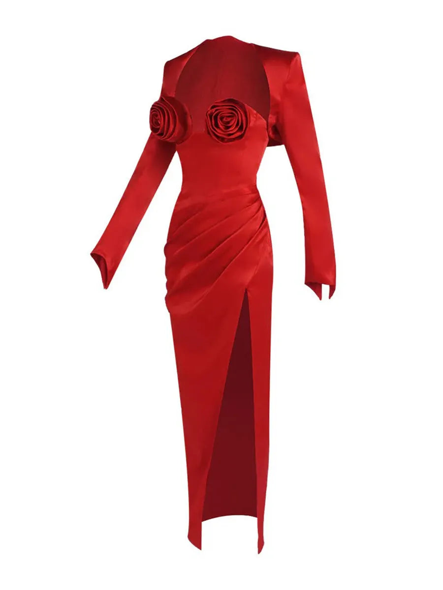 Roselyn Maxi Dress In Red
