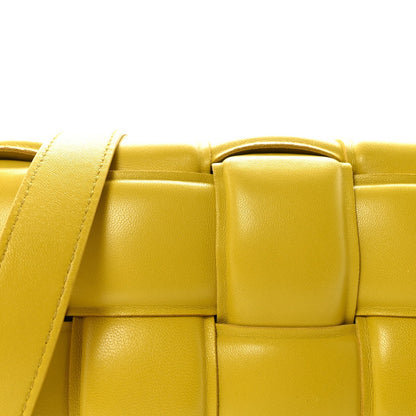Nappa Maxi Intreccio Padded Cassette Crossbody Bag Buttercup