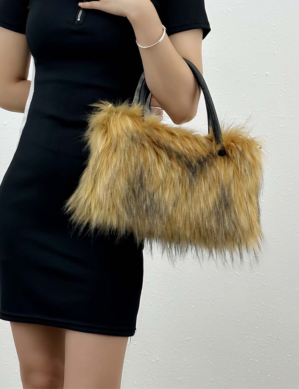 Fluffy Faux Fur Large Capacity Tote Handbag