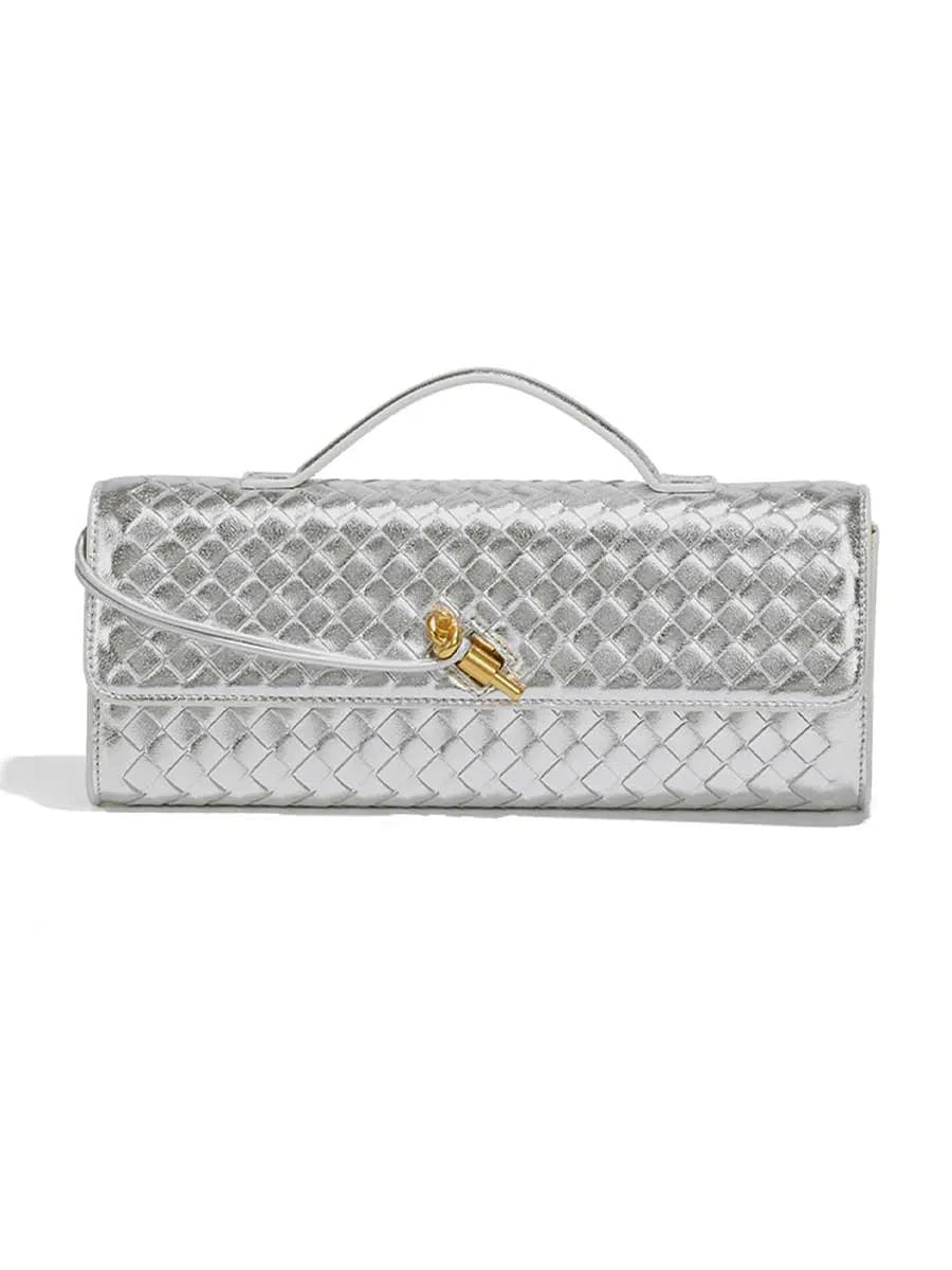 Marcella Woven Leather Clutch Bag