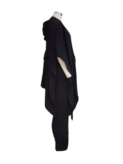 Loose Hooded Solid Color Cardigan Tops&Pants Suits