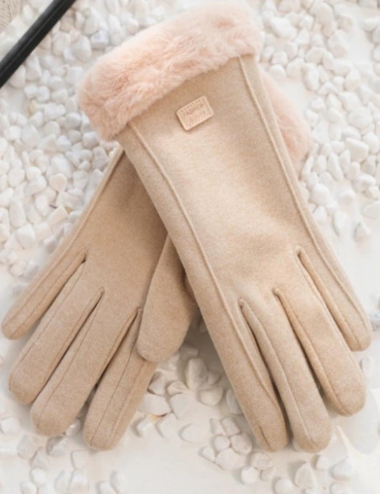Winter Soft Windproof Thick Fleece Thermal Gloves