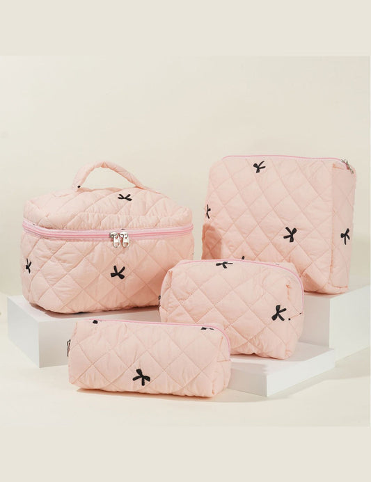 Bows Print Large Capacity Make Up Bag