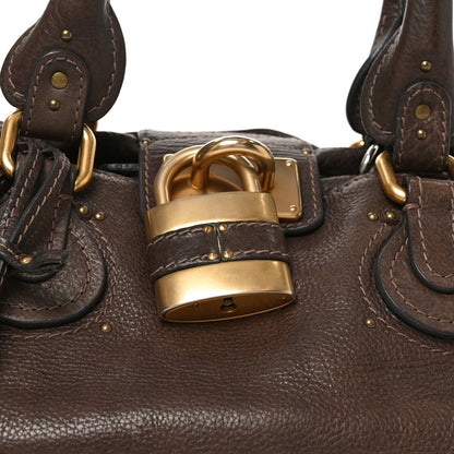 Calfskin Medium Paddington Satchel Chocolate