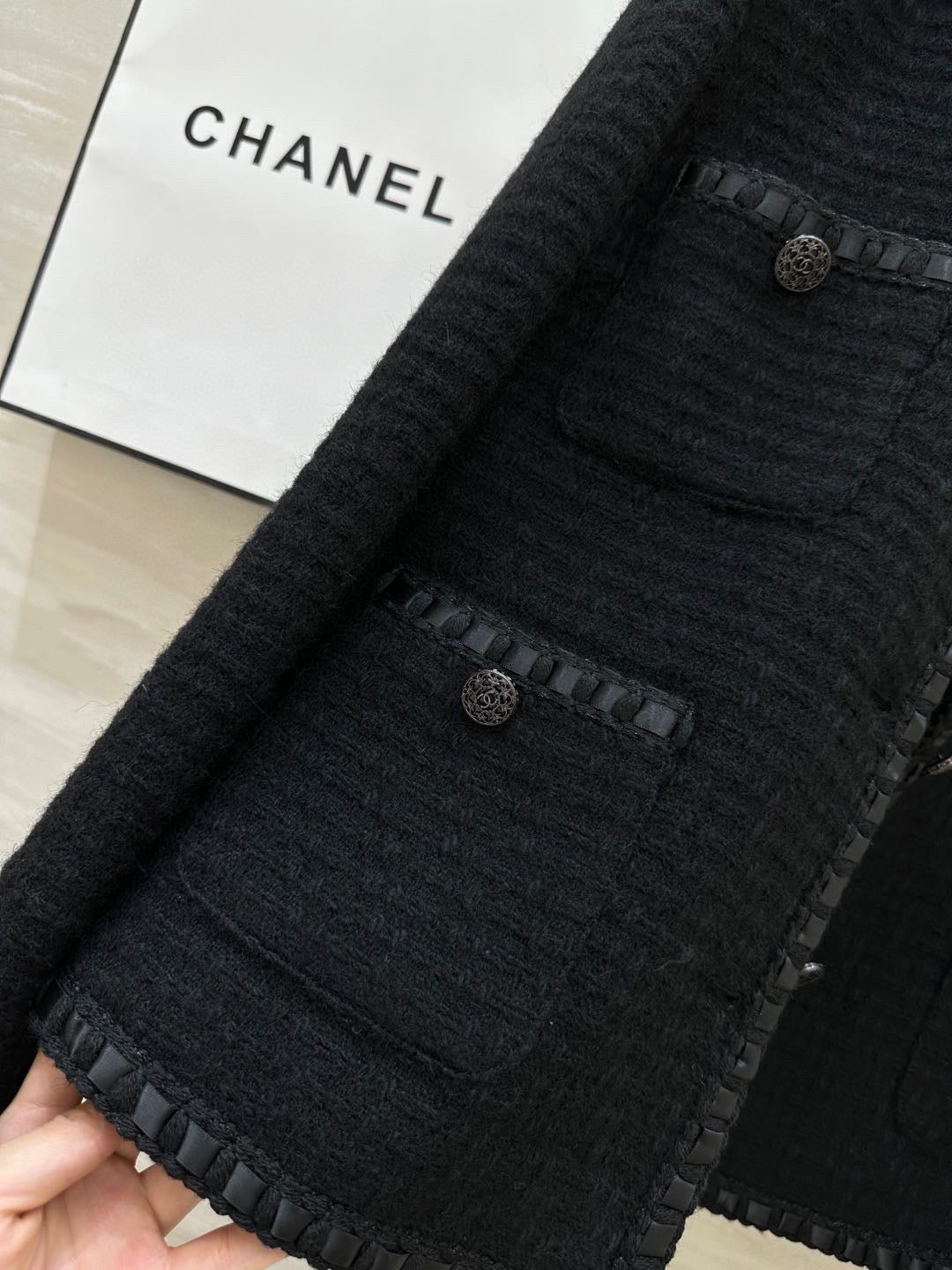 CC 26s Vintage Jacket Black Wool Tweed