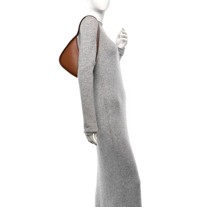 Smooth Calfskin Half Moon Shoulder Bag Chestnut
