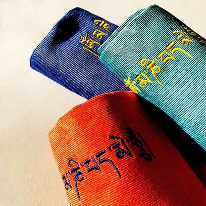 Small Brocade Bag With The Six-Character Mantra Small Storage Bag