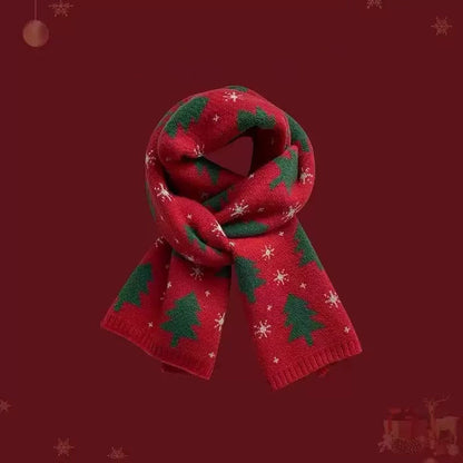 Christmas Reindeer Soft Thick Warm Knit Scarf