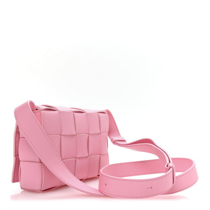 Lambskin Maxi Intrecciato Small Cassette Crossbody Bag Ribbon