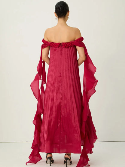 Rosalie Off-Shoulder Braided Maxi Dress