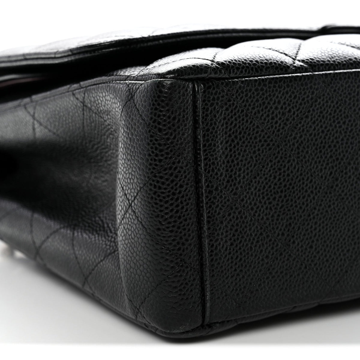 Caviar Quilted Maxi Double Flap Black