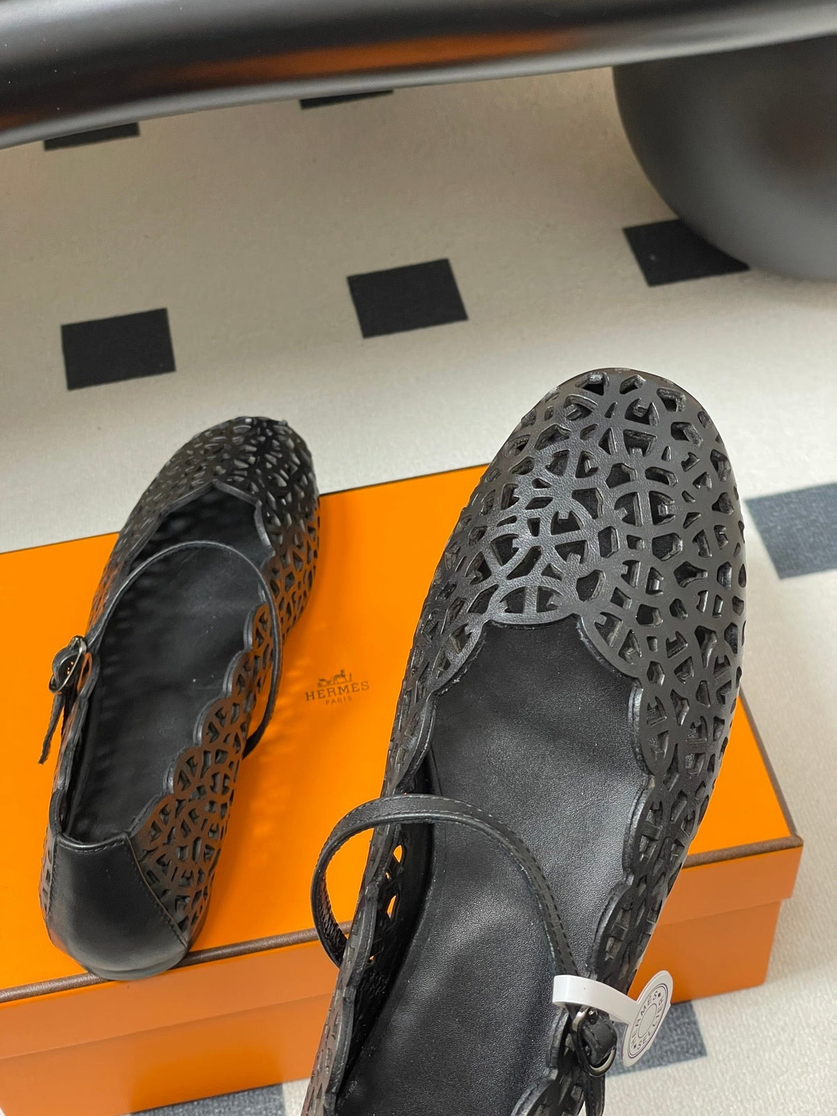 HM 26S Meli Ballet Flats Black in Cowhide 593801