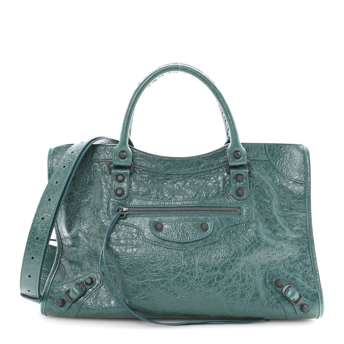 Arena Lambskin Classic Hardware Medium Le City Dark Emerald