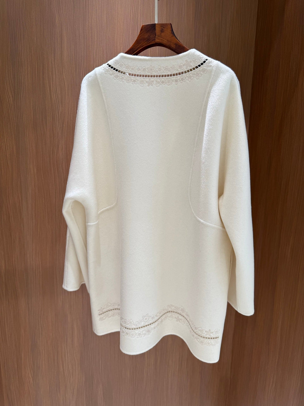 HM Couture Embroidered Cashmere  Long Coat