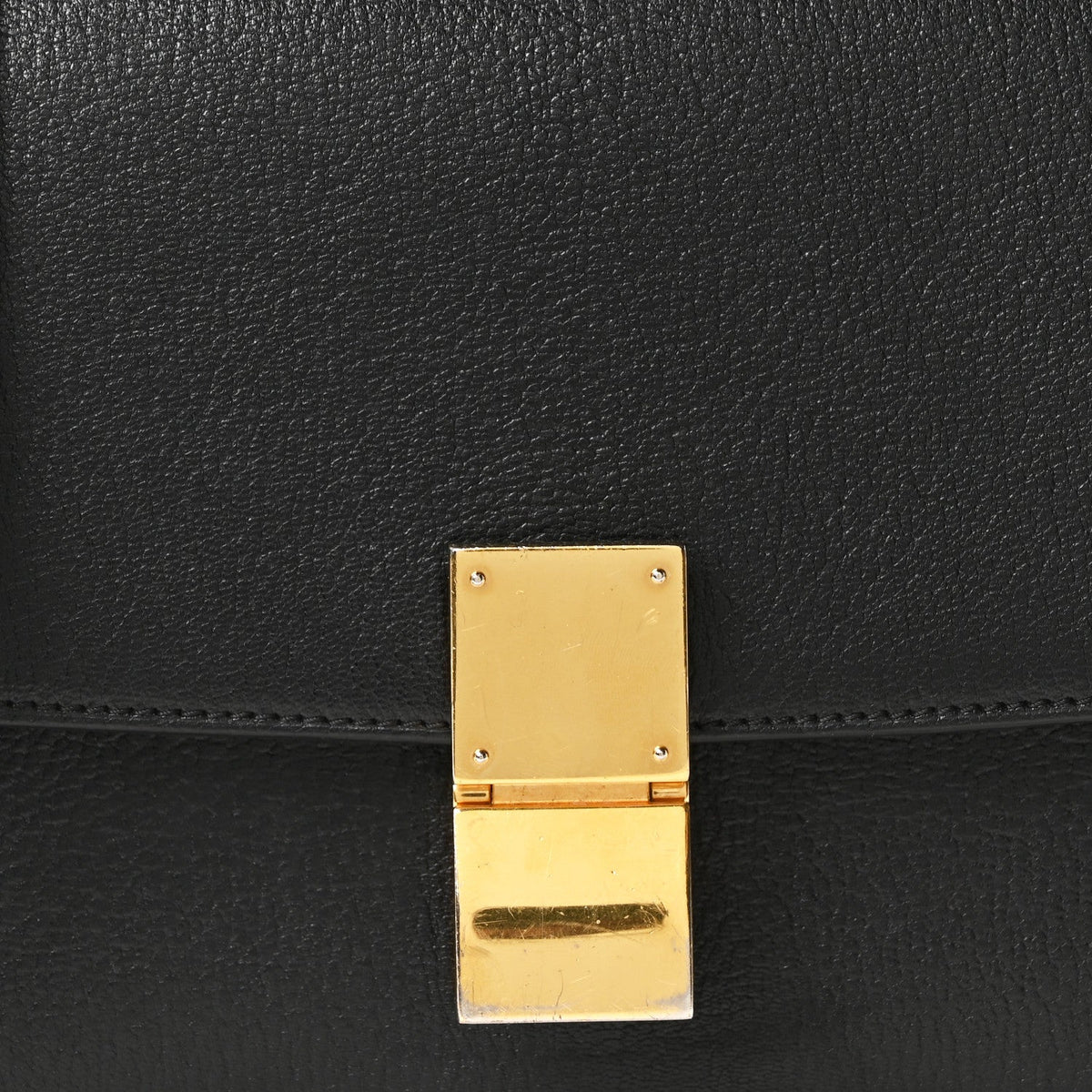 Goatskin Medium Classic Box Flap Bag Black