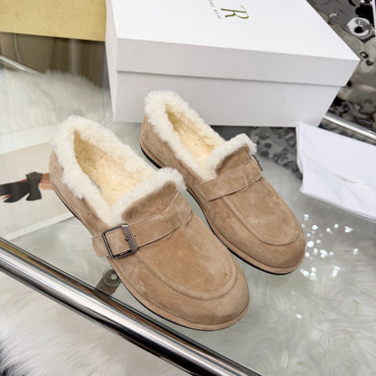 The Row 2025 Loafers Tan Wool 576843