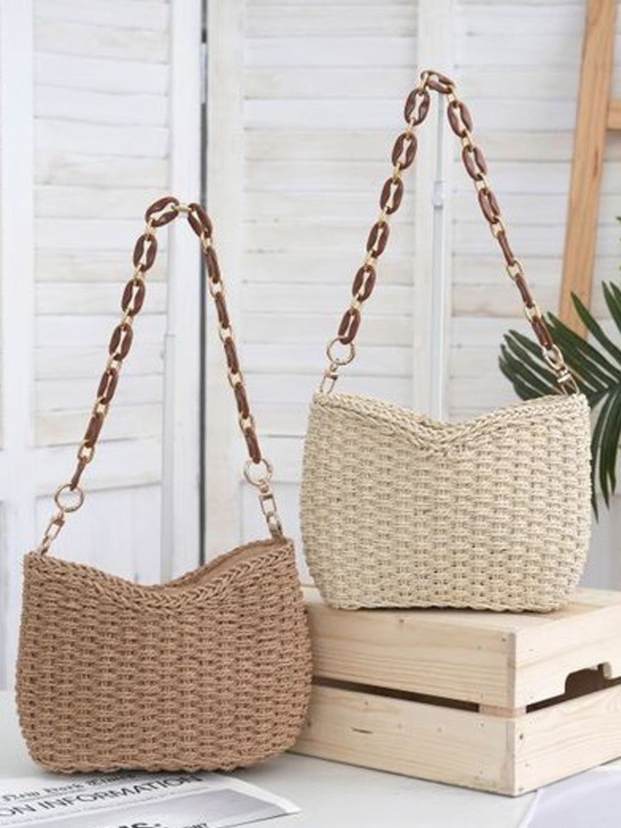 Arianna Minimalist Woven Shoulder Bag