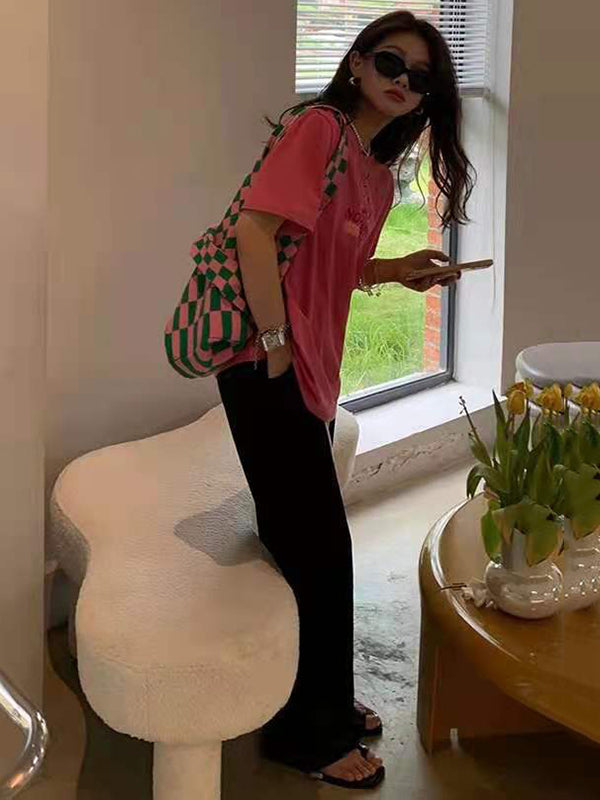 Original Weave Contrast Color Plaid Bags Accessories