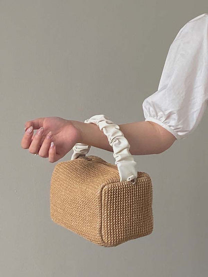 Casual Weave Contrast Color Handbags Accessories