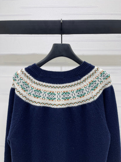 Celine 25 Patterned Sweater Cashmere 295598