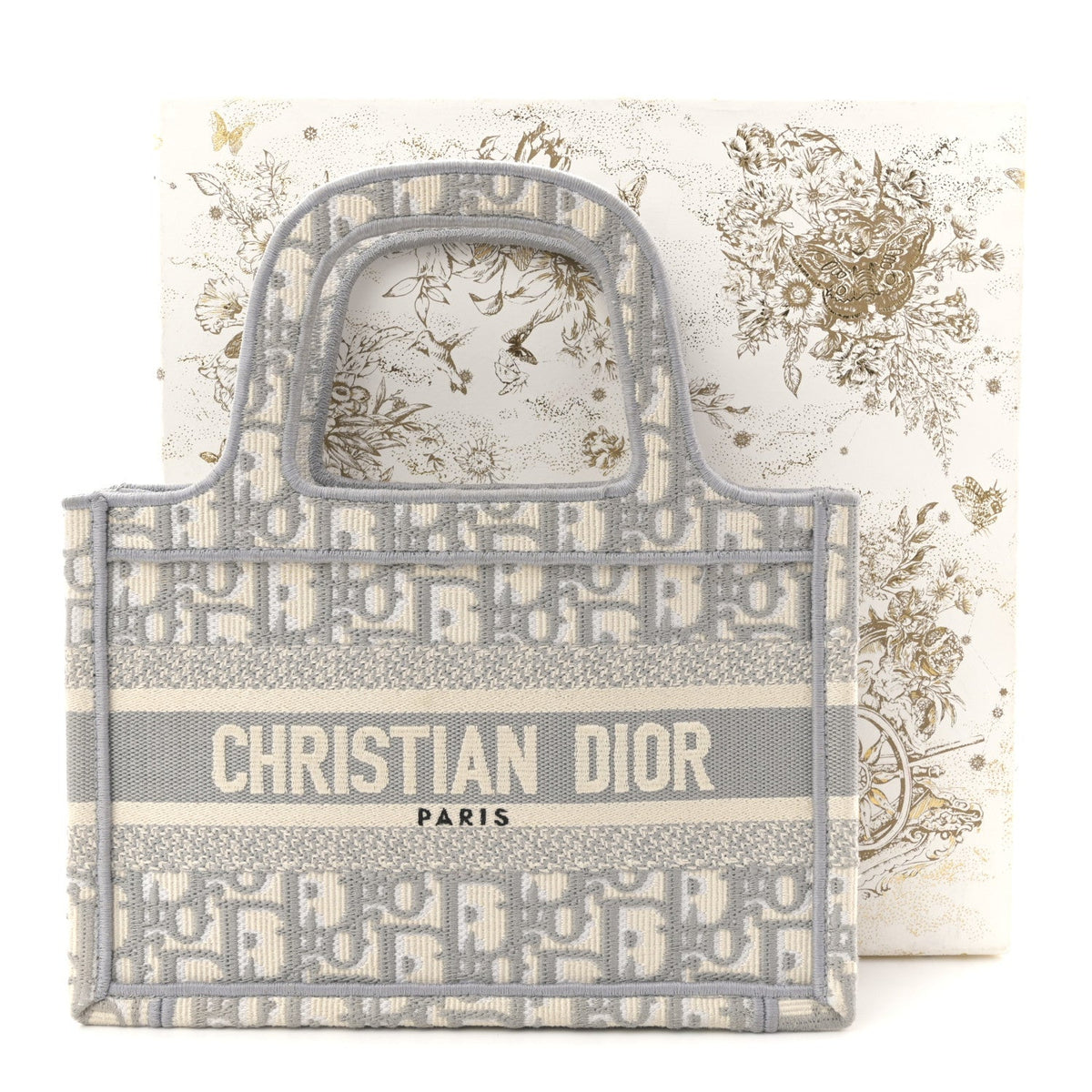 Oblique Mini Book Tote Grey Multicolor