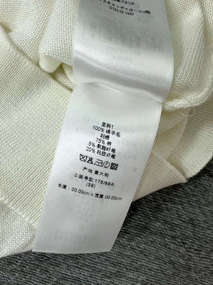 CD Fitted Short-Sleeved Sweater White Wool 345327