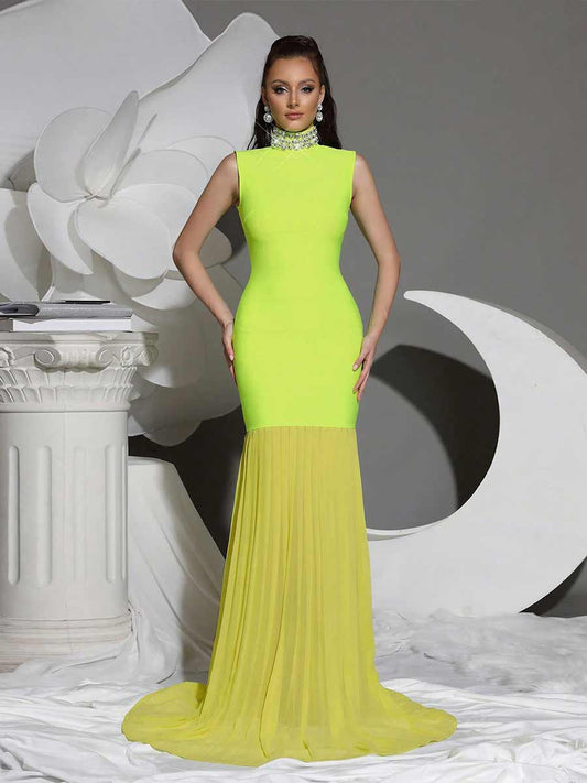 Keira High Neck Sleeveless Maxi Dress