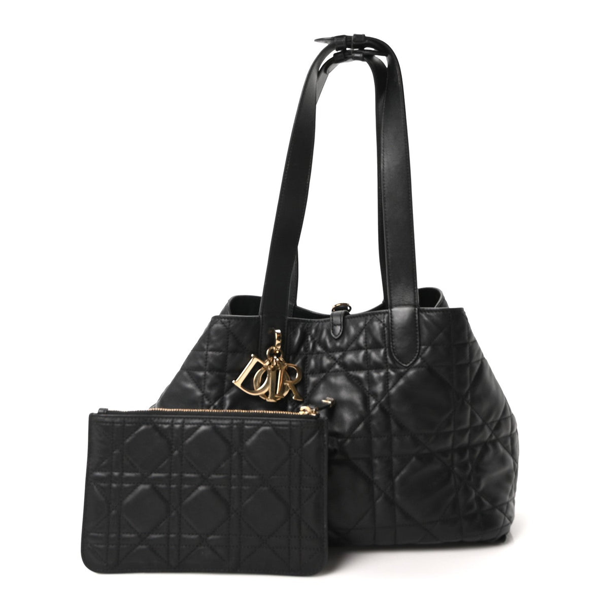 Calfskin Macrocannage Medium Toujours Black