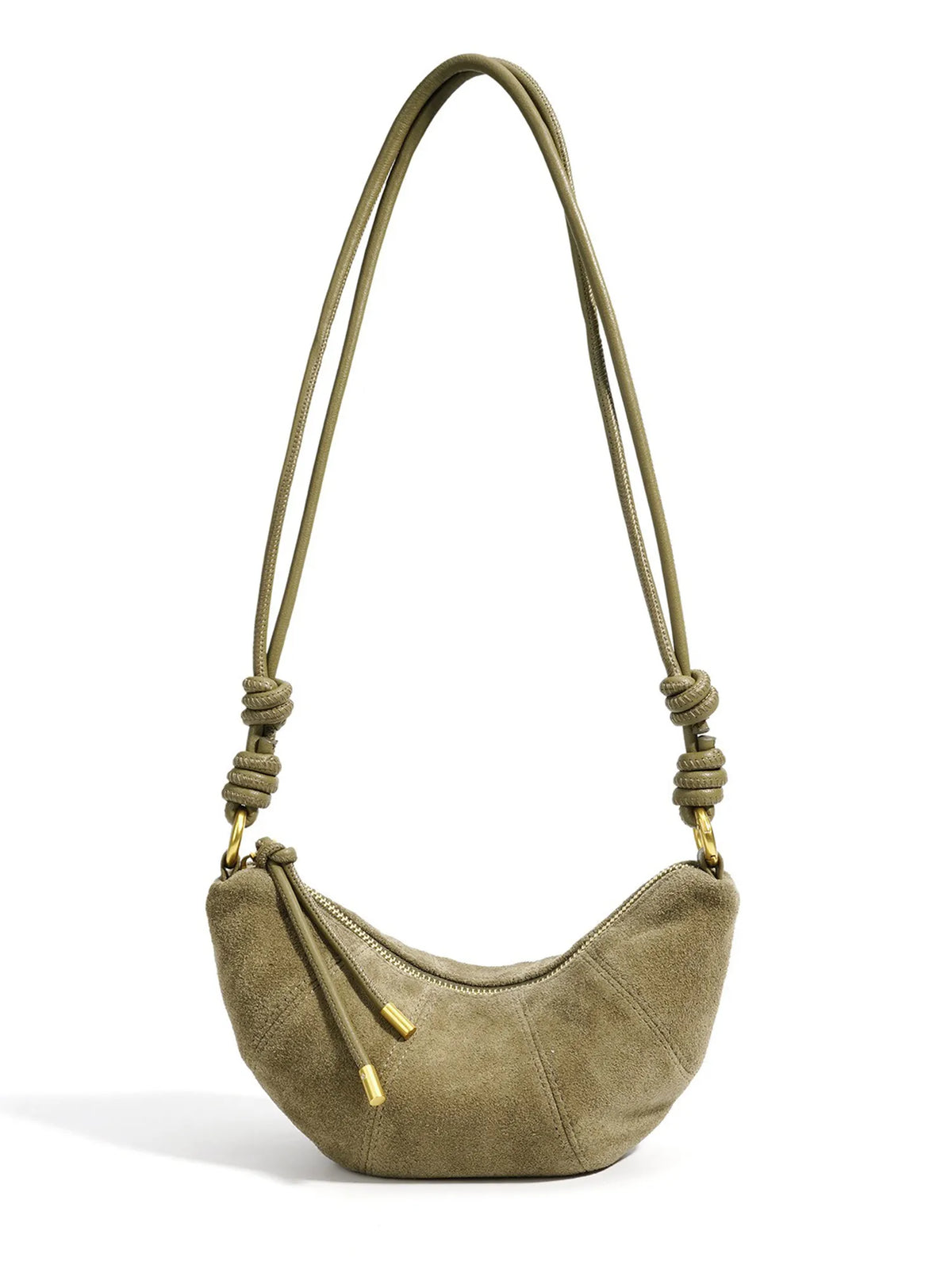 Aniya Suede Crescent Shoulder Bag