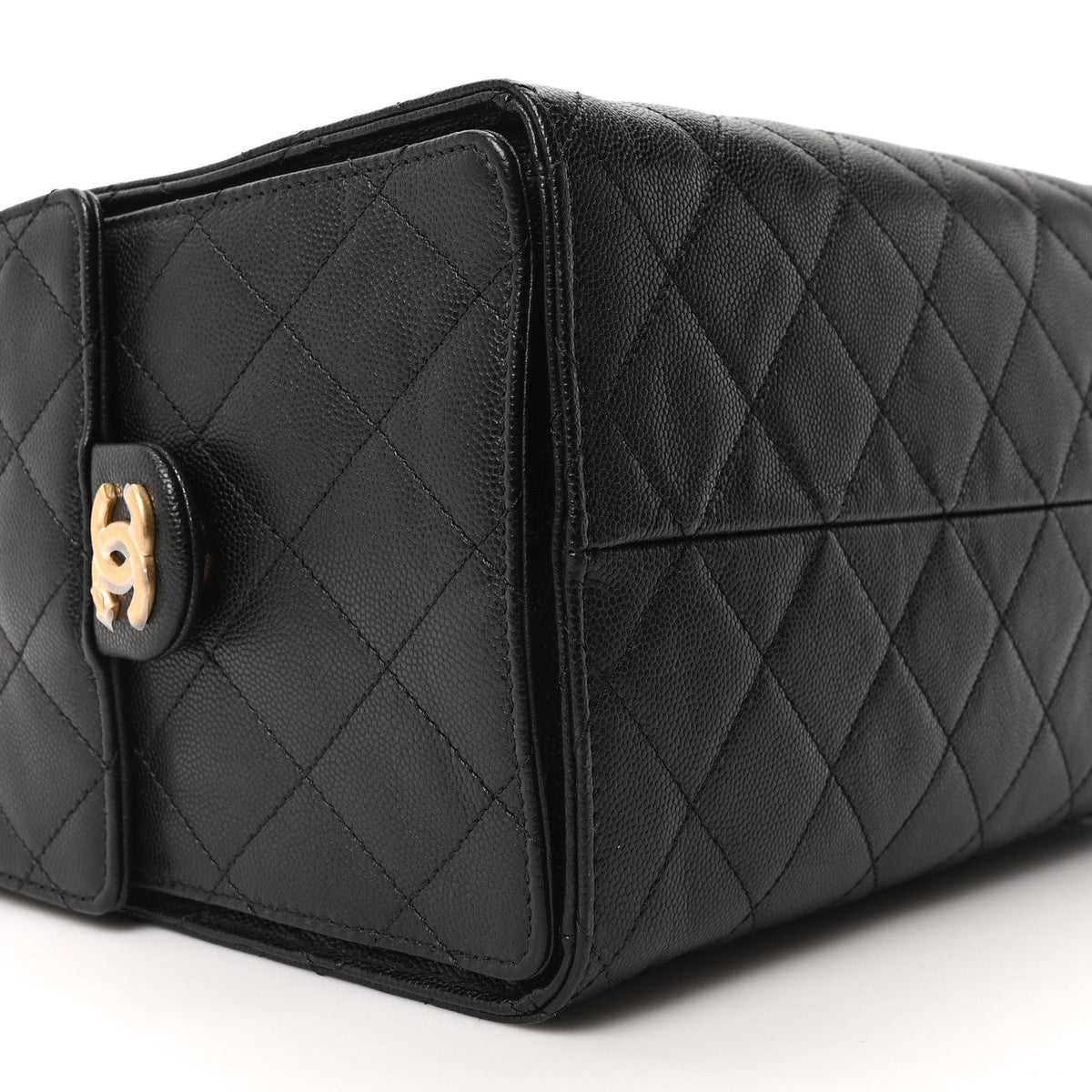 Caviar Quilted Medium Chanel 25 Handbag Black