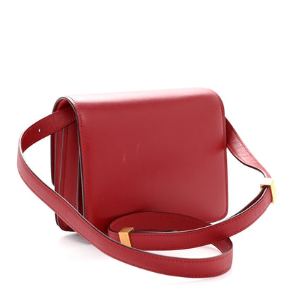 Smooth Calfskin Small Classic Box Flap Bag Red