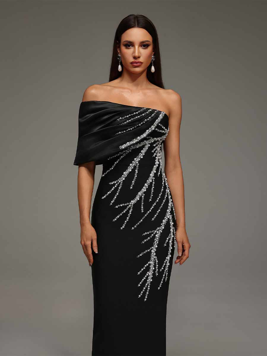 Valeria Diamond Bandage Maxi Dress