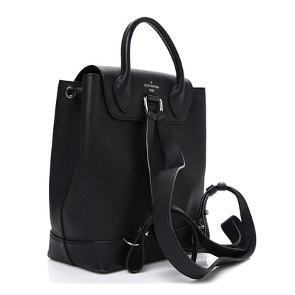 Calfskin Lockme Backpack Black
