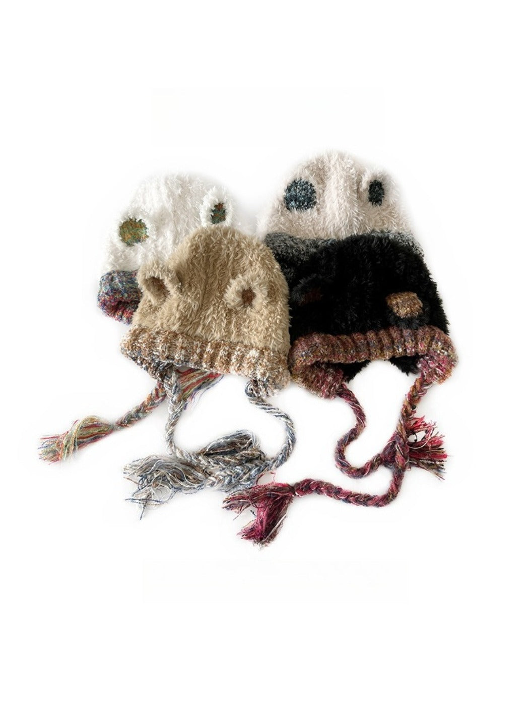 Haila - Cute Knitted Beanie with Braids &amp; Cat-like Ears