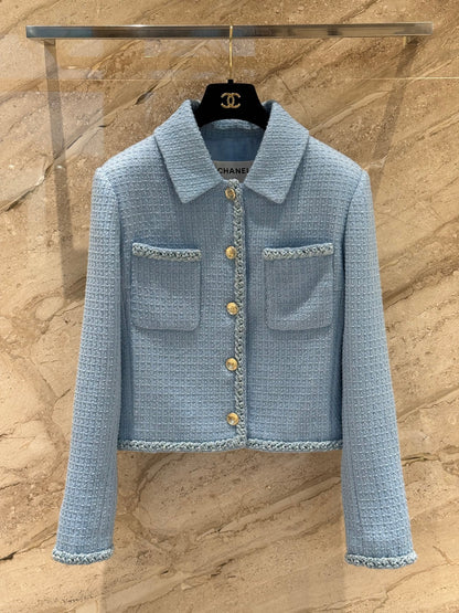CC 25B Vest Jacket Navy Blue Wool Tweed
